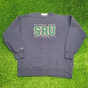 Vintage SRU University Sweatshirt Large 23x28 Navy-Blue USA